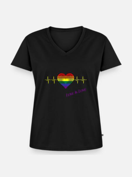 Pride Month - Frauen Premium Bio T-Shirt mit V-Ausschnitt - Schwarz