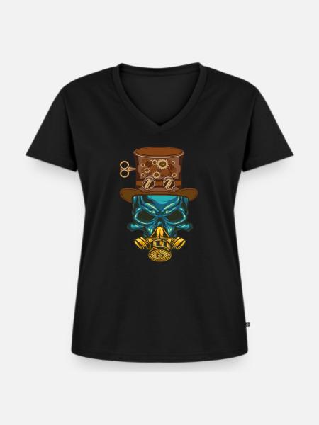 Steampunk Steampunker Steampunks Steampunkers - Frauen Premium Bio T-Shirt mit V-Ausschnitt - Schwarz