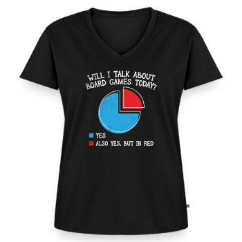Brettspiel spielen Spieleabend Würfelspiel - Frauen Premium Bio T-Shirt mit V-Ausschnitt - Schwarz - Vorne - AI Model Female 172 light (172cm)