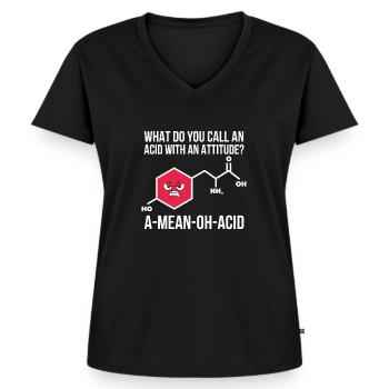 Chimie - T-shirt encolure en V Premium bio Femme - noir - Devant - AI Model Female 172 light (172cm)