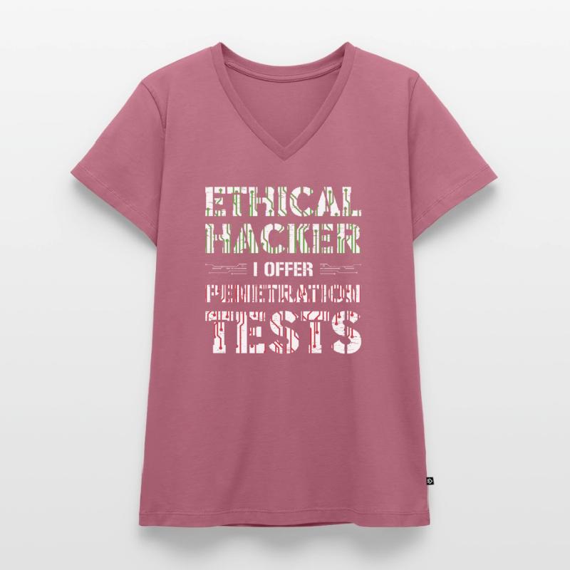 Computer Security Hacker Webentwickler Frauen Premium Bio T-Shirt mit V-Ausschnitt