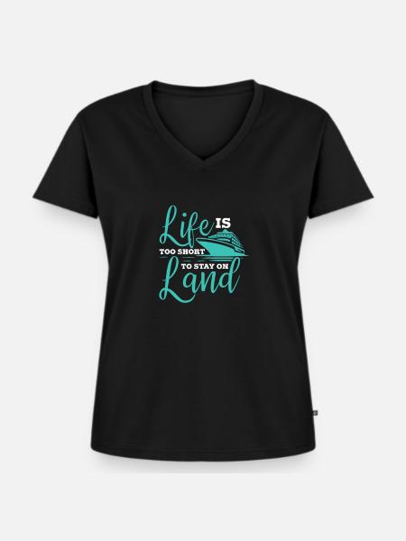 Kreuzfahrt - Frauen Premium Bio T-Shirt mit V-Ausschnitt - Schwarz
