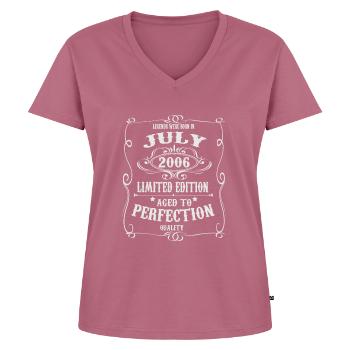 Legends est né en juillet 2006 - T-shirt encolure en V Premium bio Femme - mauve - Devant - AI Model Female 172 dark (172cm)