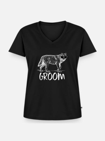 Junggesellenabschied - Frauen Premium Bio T-Shirt mit V-Ausschnitt - Schwarz