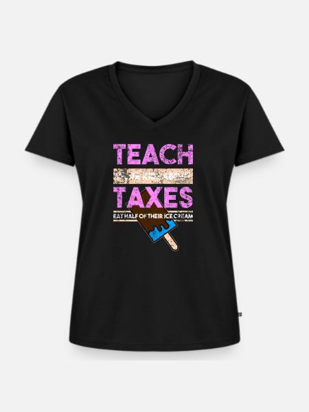 Kapitalismus Kinder - Frauen Premium Bio T-Shirt mit V-Ausschnitt - Schwarz