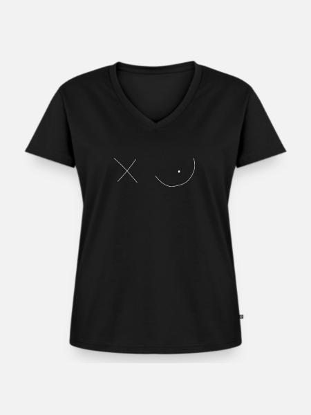 Breasts breasts - Women's Premium Organic V-neck T-shirt - black