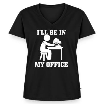 Bonsai - Frauen Premium Bio T-Shirt mit V-Ausschnitt - Schwarz - Vorne - AI Model Female 172 light (172cm)