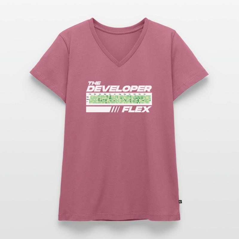 Programmierer Humor Coding Witze Entwickler Frauen Premium Bio T-Shirt mit V-Ausschnitt