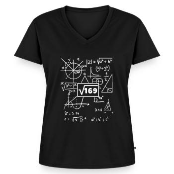 13. Geburtstag Quadratwurzel von 169 13 Jahre alt - Frauen Premium Bio T-Shirt mit V-Ausschnitt - Schwarz - Vorne - AI Model Female 172 light (172cm)