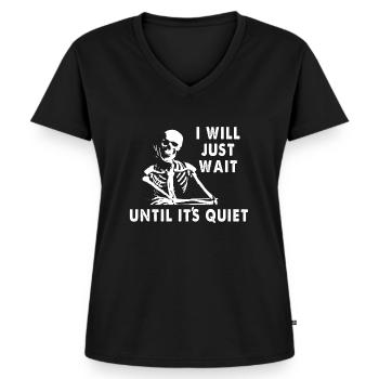 Lehrer - Frauen Premium Bio T-Shirt mit V-Ausschnitt - Schwarz - Vorne - AI Model Female 172 light (172cm)