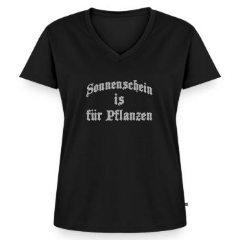 Gothic Emo - Frauen Premium Bio T-Shirt mit V-Ausschnitt - Schwarz - Vorne - AI Model Female 172 light (172cm)