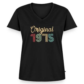 Original 1975 Geburtstag Geschenk 47 Jahre Retro - Frauen Premium Bio T-Shirt mit V-Ausschnitt - Schwarz - Vorne - AI Model Female 172 light (172cm)