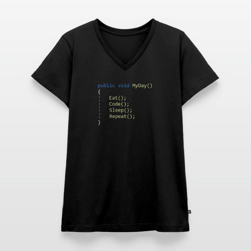 C # Eat Code Sleep Repeat - Programmer Women's Premium Organic V-neck T-shirt