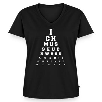 Ich bin Schwanger Sehtest Mutter Schwangerschaft - Frauen Premium Bio T-Shirt mit V-Ausschnitt - Schwarz - Vorne - AI Model Female 172 light (172cm)