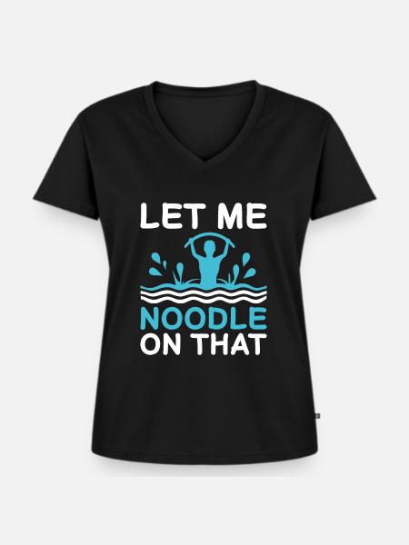 Water Aerobics Instructor - Frauen Premium Bio T-Shirt mit V-Ausschnitt - Schwarz