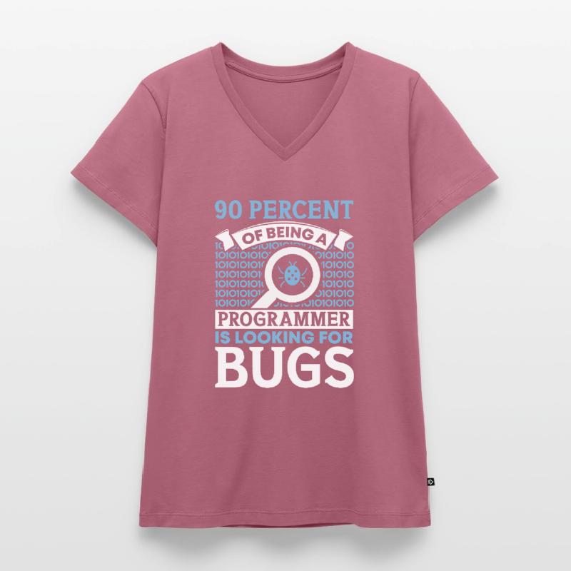 Computer Programmer Computer Programming Frauen Premium Bio T-Shirt mit V-Ausschnitt