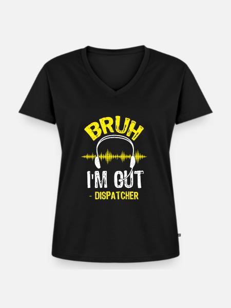 Dispatch Operator Dispatcher - Frauen Premium Bio T-Shirt mit V-Ausschnitt - Schwarz