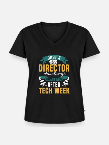 Theater Director - Frauen Premium Bio T-Shirt mit V-Ausschnitt - Schwarz