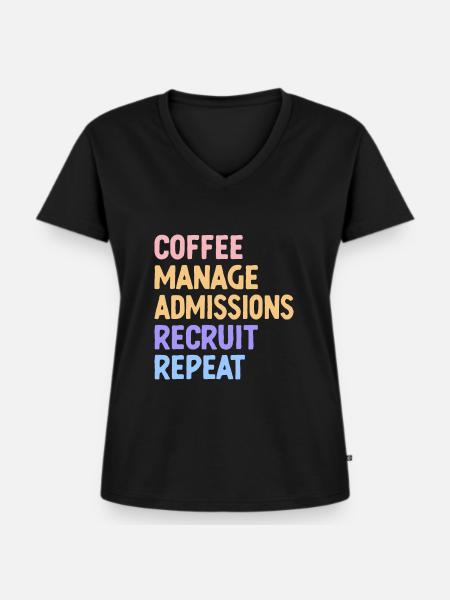 Admission director - Frauen Premium Bio T-Shirt mit V-Ausschnitt - Schwarz