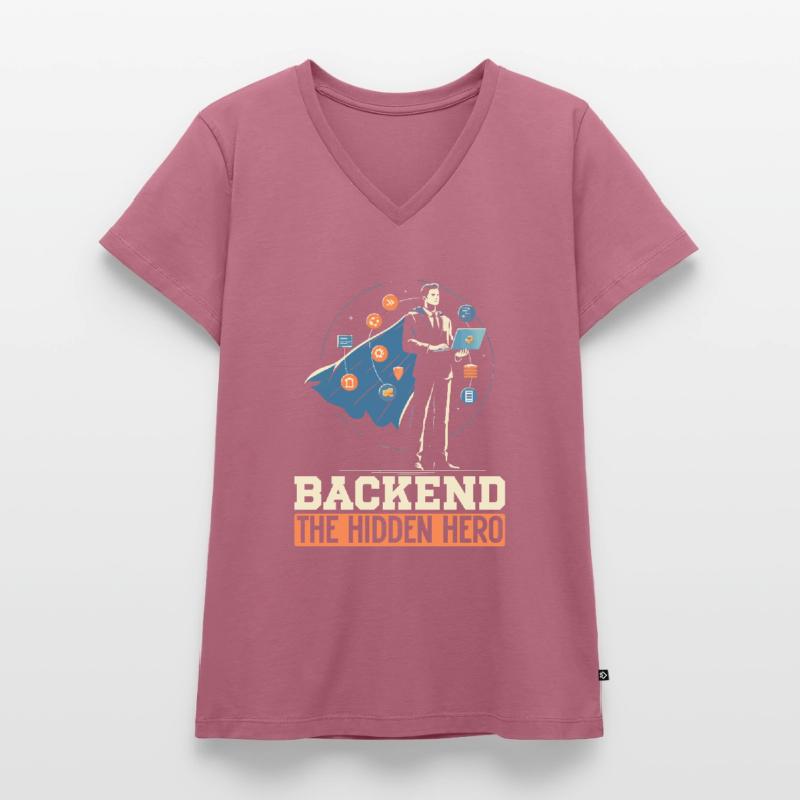 Programmeur logiciel de programmation backend T-shirt encolure en V Premium bio Femme