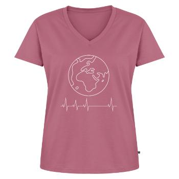 Erde - Frauen Premium Bio T-Shirt mit V-Ausschnitt - Mauve - Vorne - AI Model Female 172 dark (172cm)