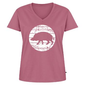 Wild boar - Women's Premium Organic V-neck T-shirt - mauve - Front - AI Model Female 172 dark (172cm)