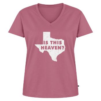 Carte terrestre Amérique État Accueil Paradis Texas - T-shirt encolure en V Premium bio Femme - mauve - Devant - AI Model Female 172 dark (172cm)