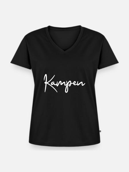 Kampen - Frauen Premium Bio T-Shirt mit V-Ausschnitt - Schwarz