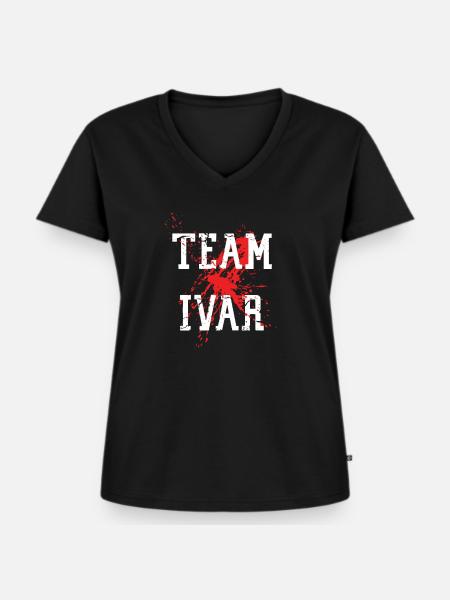 team ivar invertiert - Frauen Premium Bio T-Shirt mit V-Ausschnitt - Schwarz