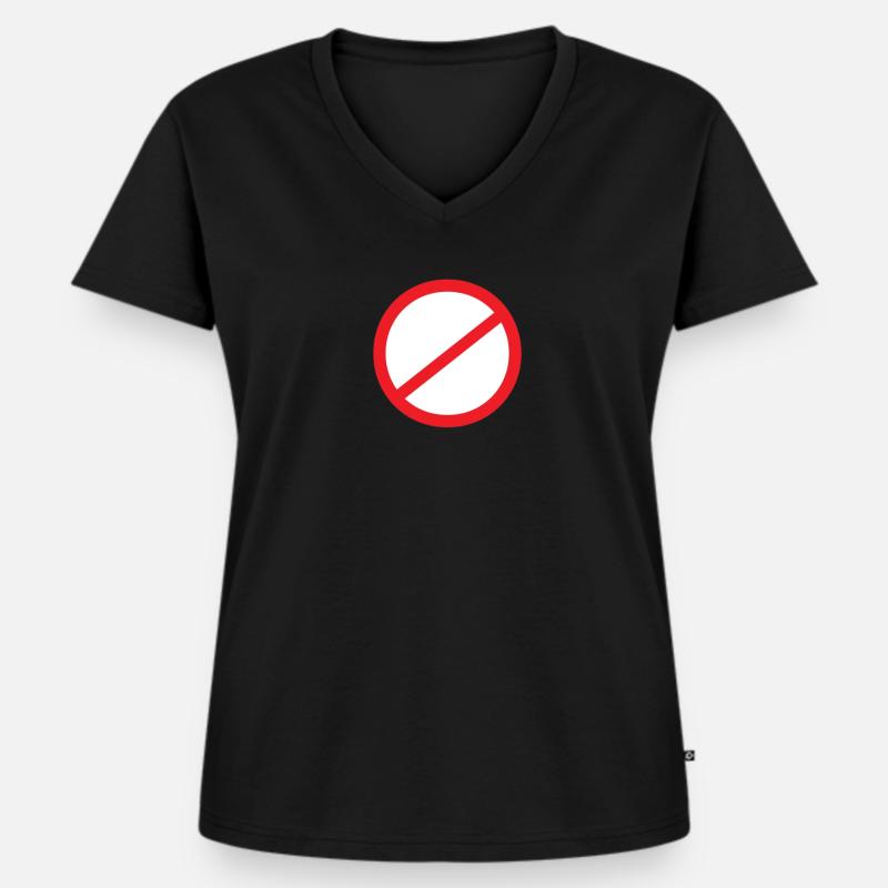 Forbidden Symbol Pattern - Women's Premium Organic V-neck T-shirt - black