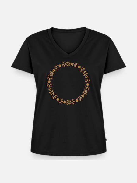 Nummer Eins 1 - Frauen Premium Bio T-Shirt mit V-Ausschnitt - Schwarz