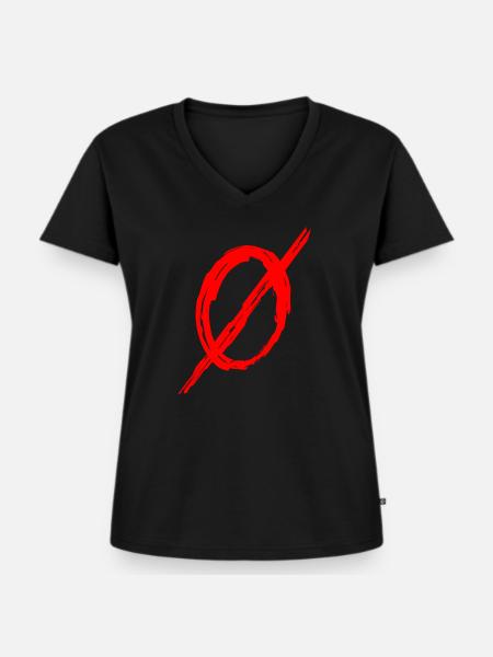 Zero Blood - Frauen Premium Bio T-Shirt mit V-Ausschnitt - Schwarz
