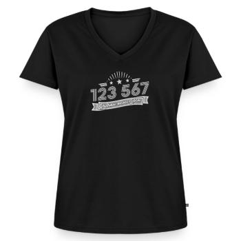 Salsa Musik Salsa Rhythmus meines Lebens - Frauen Premium Bio T-Shirt mit V-Ausschnitt - Schwarz - Vorne - AI Model Female 172 light (172cm)