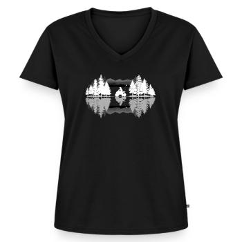 Quad Atv Motorsport - T-shirt encolure en V Premium bio Femme - noir - Devant - AI Model Female 172 light (172cm)
