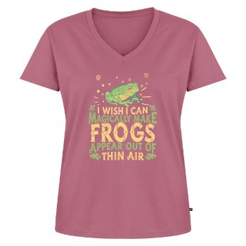 Frosch Frösche Amphibie - Frauen Premium Bio T-Shirt mit V-Ausschnitt - Mauve - Vorne - AI Model Female 172 dark (172cm)
