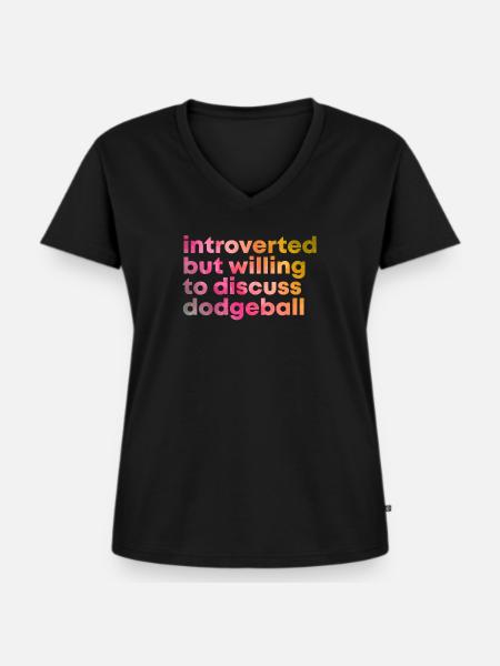 Dodgeball Dodgeball Dodgeball - Frauen Premium Bio T-Shirt mit V-Ausschnitt - Schwarz