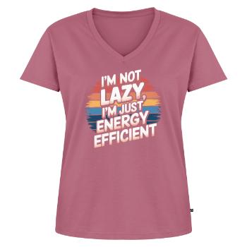 Energische Anti-Faulheit-Illustration - Frauen Premium Bio T-Shirt mit V-Ausschnitt - Mauve - Vorne - AI Model Female 172 dark (172cm)