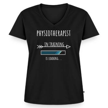 Physiotherapist Geschenk Beruf Ausbildung - Frauen Premium Bio T-Shirt mit V-Ausschnitt - Schwarz - Vorne - AI Model Female 172 light (172cm)
