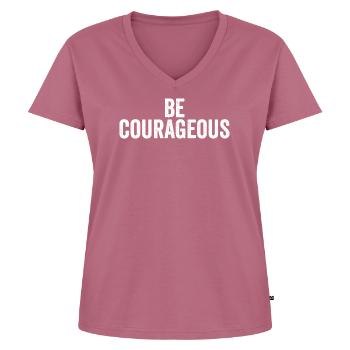Sei mutig Josua 1:9 Christ Jesus - Frauen Premium Bio T-Shirt mit V-Ausschnitt - Mauve - Vorne - AI Model Female 172 dark (172cm)