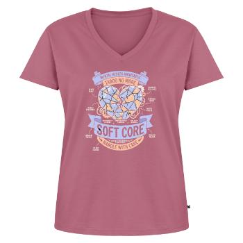 Manipuler avec soin - T-shirt encolure en V Premium bio Femme - mauve - Devant - AI Model Female 172 dark (172cm)