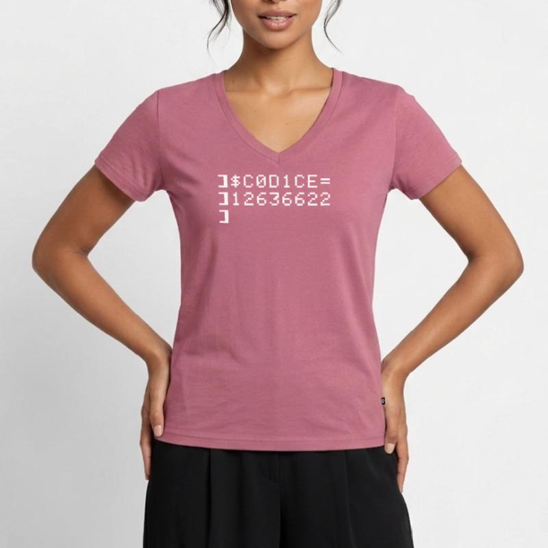 C0D1CE Codice 8-Bit Esadecimale Code Nerd Pix Frauen Premium Bio T-Shirt mit V-Ausschnitt
