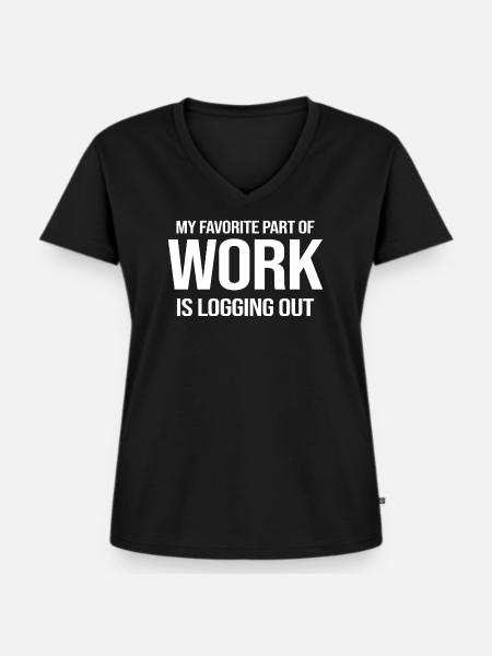 Arbeitshumor - Frauen Premium Bio T-Shirt mit V-Ausschnitt - Schwarz