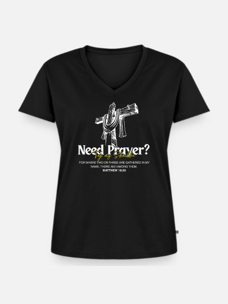 Jesus-Gläubiger - Frauen Premium Bio T-Shirt mit V-Ausschnitt - Schwarz