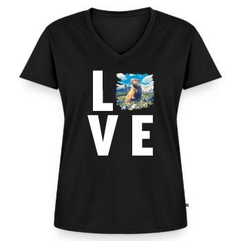 Murmeltiere Murmeltier - Frauen Premium Bio T-Shirt mit V-Ausschnitt - Schwarz - Vorne - AI Model Female 172 light (172cm)