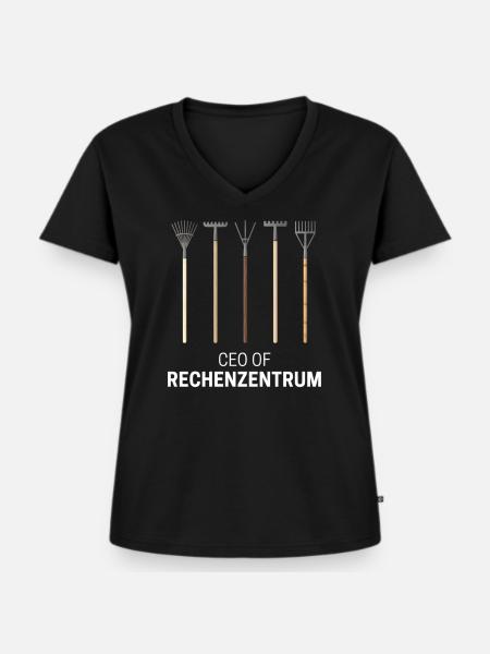 Rechenzentrum - Frauen Premium Bio T-Shirt mit V-Ausschnitt - Schwarz