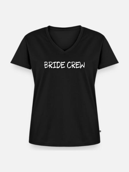 Bride Crew Bride Hen Night - Frauen Premium Bio T-Shirt mit V-Ausschnitt - Schwarz
