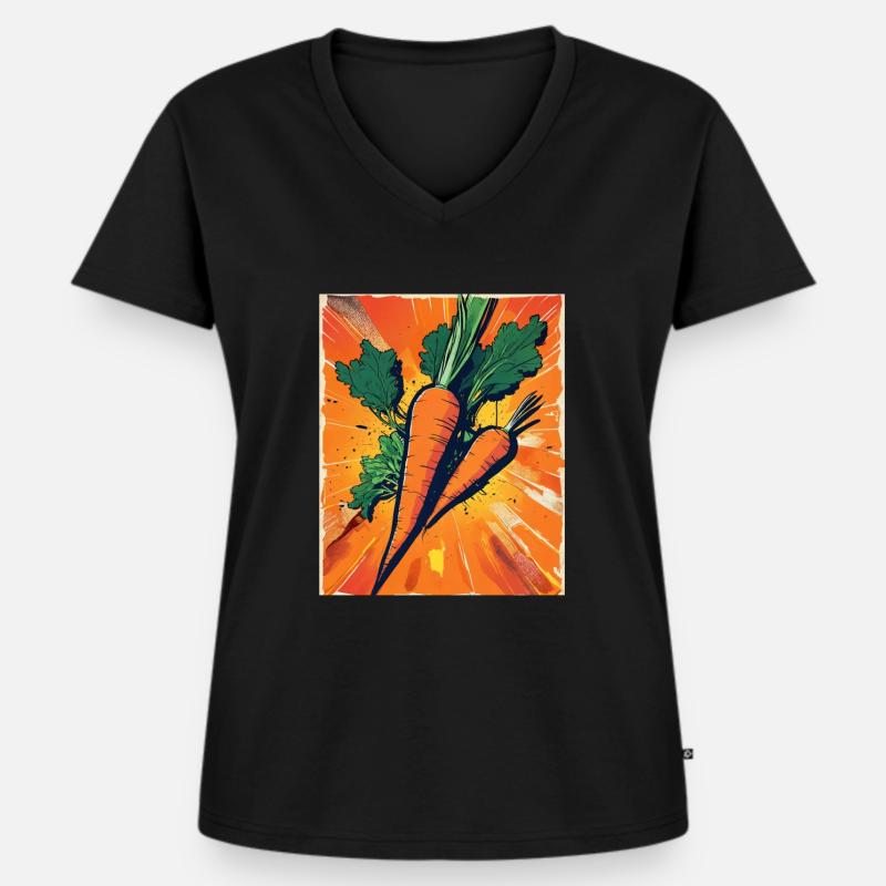 Gulerod gulerod gulerod have vegansk vegetar - Premium økologisk T-shirt til kvinder - sort