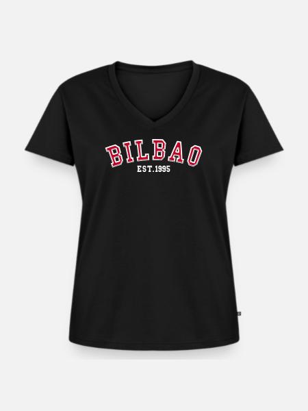 Bilbao Est. 1995 - Women's Premium Organic V-neck T-shirt - black