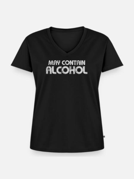 Alkohol - Frauen Premium Bio T-Shirt mit V-Ausschnitt - Schwarz