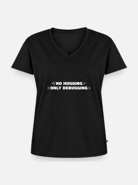 Lustiger Informatiker Spruch Programmierer - Frauen Premium Bio T-Shirt mit V-Ausschnitt - Schwarz